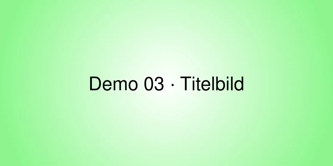 Titelbild Demo-Titelbild