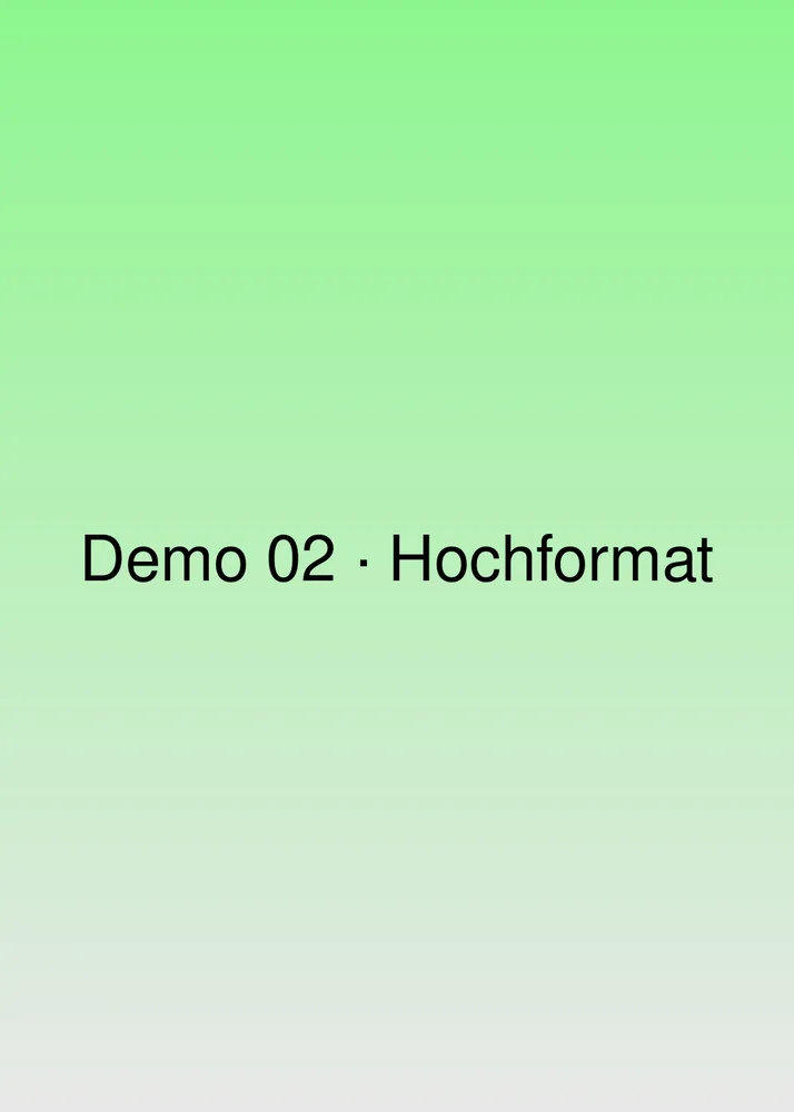 Vorhang, Folie, Jalousie Demo-Bild im Hochformat